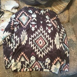 Geometric Patterned Sweatshirt - Multicolor